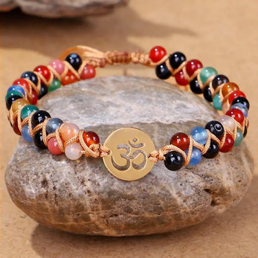 Chakra Stones Om Beaded Bracelet-Your Soul Place